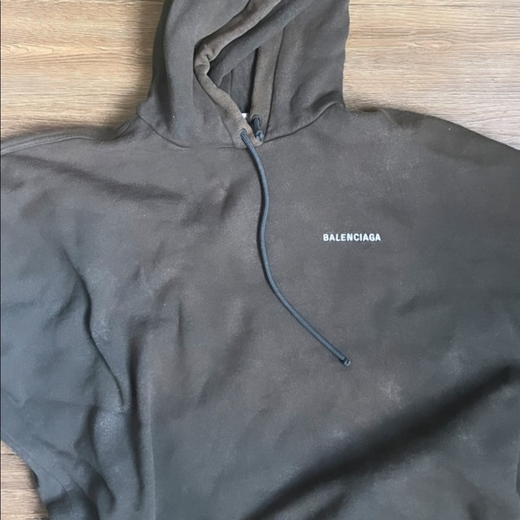 BALENCIAGA  Logo-embroidered cotton-jersey hoody - Picture 2 of 8